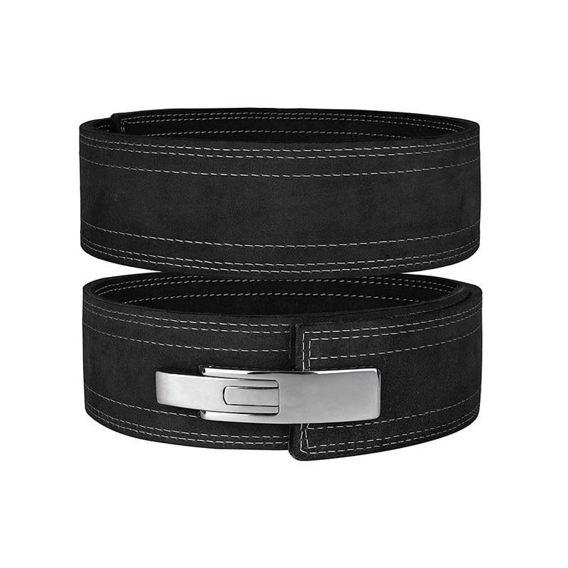 Lever Weight Lifting Leather Belt - 10mm Powerlifting Gym Belts for Men & Women