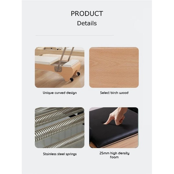 Tula Designer Reformer Model Vakra Beech Wood Pilates
