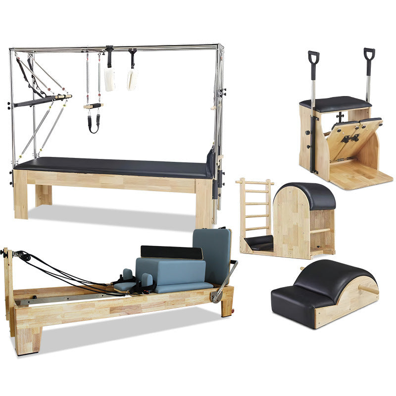KKOCH Solid Wood Pilates Equipment Set Wunda Chair Reformer Tower Spine Corrector Ladder Barrel Cadillac Trapeze Table