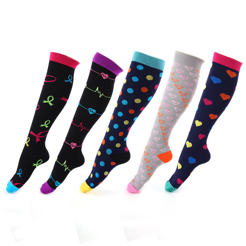 Compression Socks Knee High Men Sports Socks 20-30mmHg Edema Diabetes Varicose Veins Running Women Marathon Compression