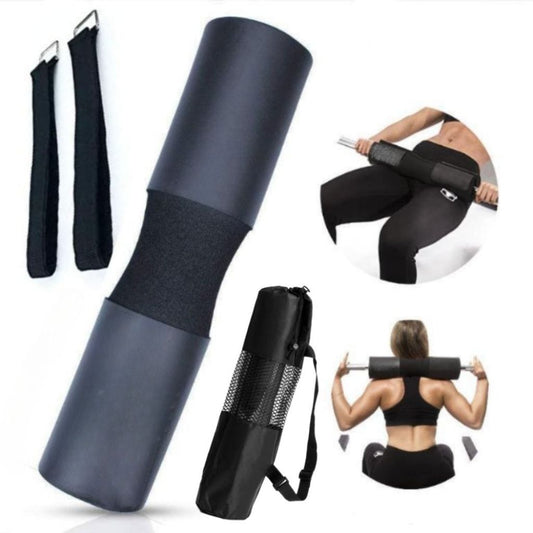 Barbell Pad Pink Barbell Cushion Sponge Free Metal Straps And Carry Bag