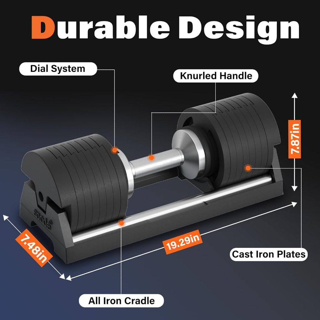 SNODE AD80 Drop Resistance 80 lbs Adjustable Dumbbell Set- Exhaustion Training Weights Adjustable Dumbbells-