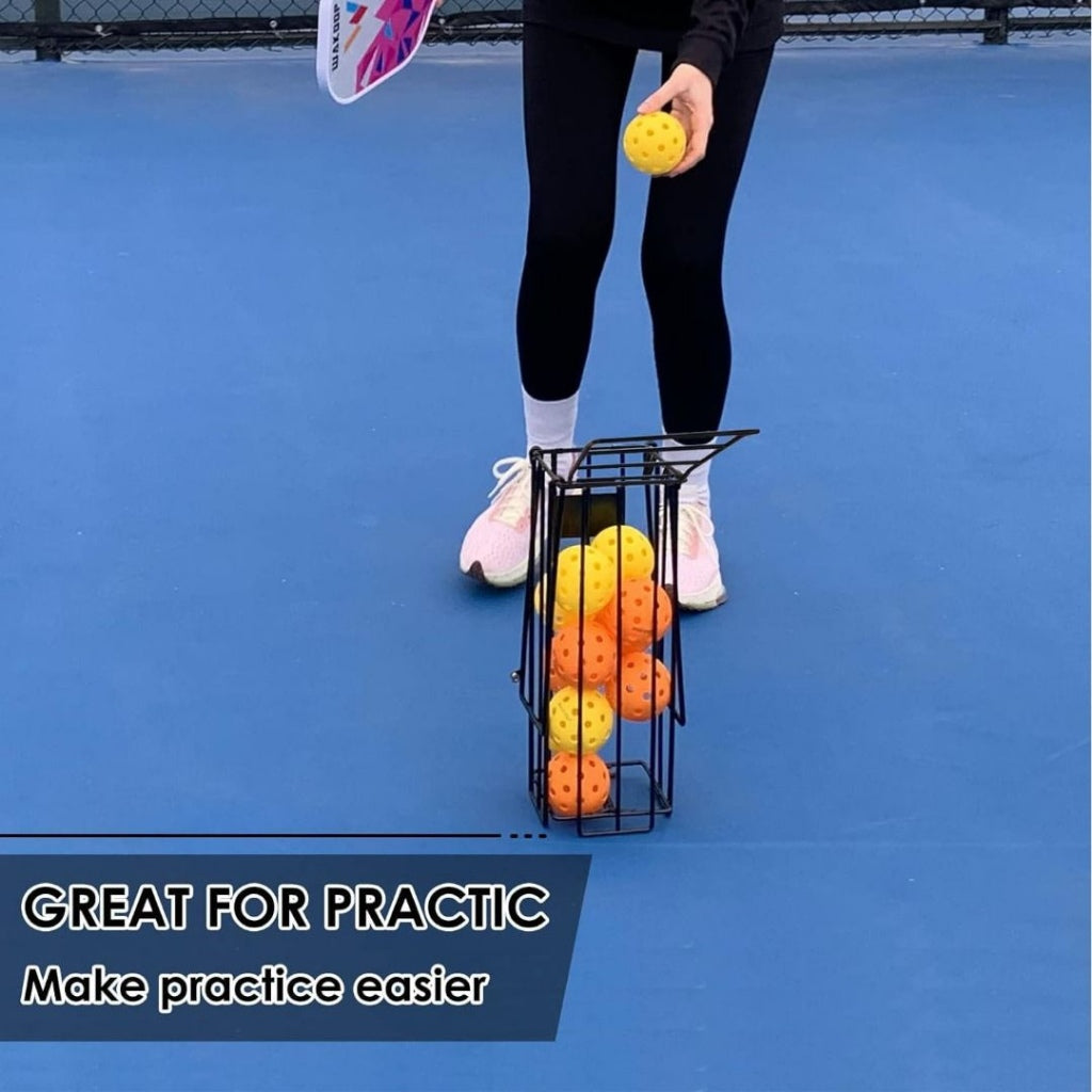 Pickleball Tennis Ball Hopper Set, Pickleball Tennis Ball Basket Holder For Outdoor Pickleball Balls