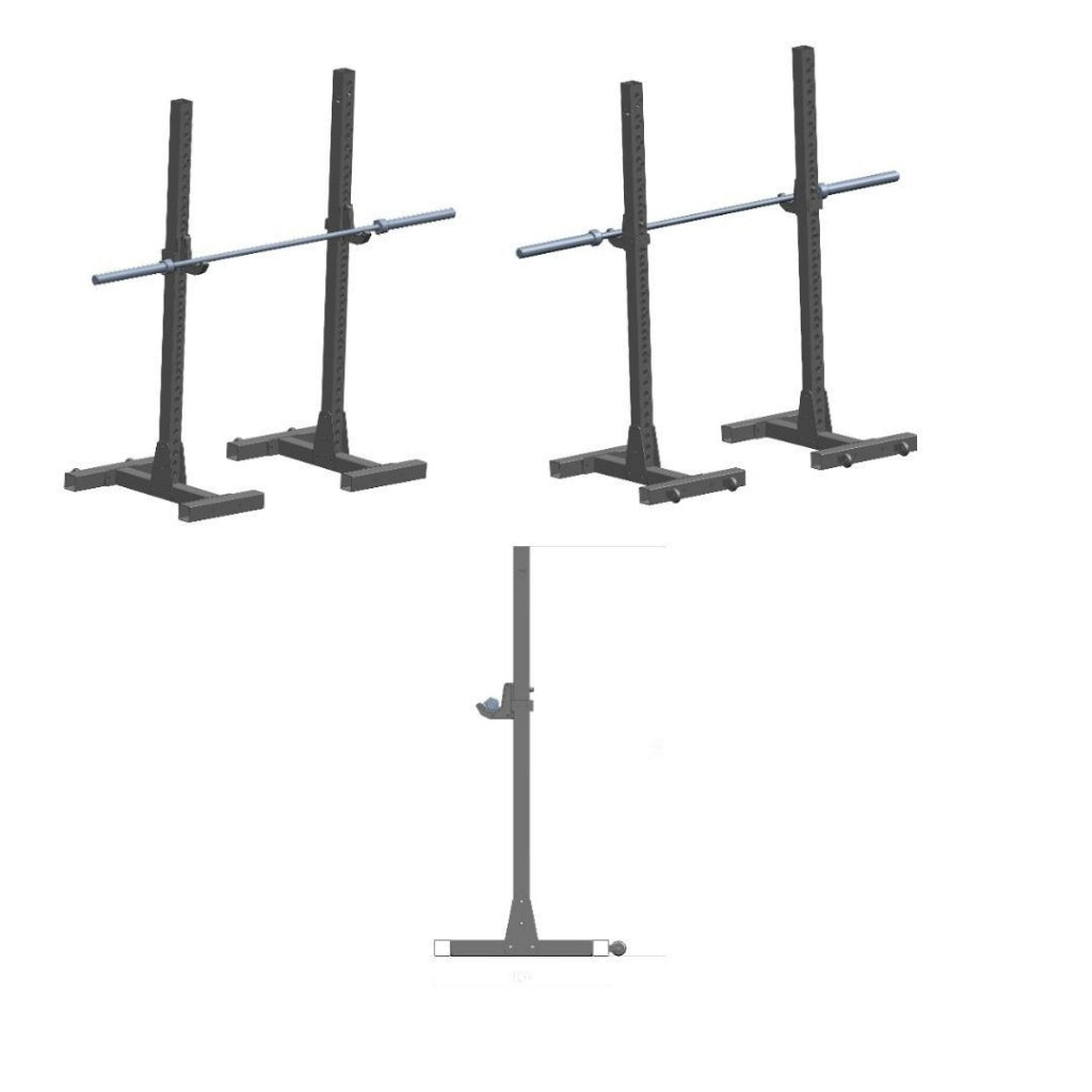 MMB Pollux Split Squat Rack: Space-Saving, Robust and Versatile