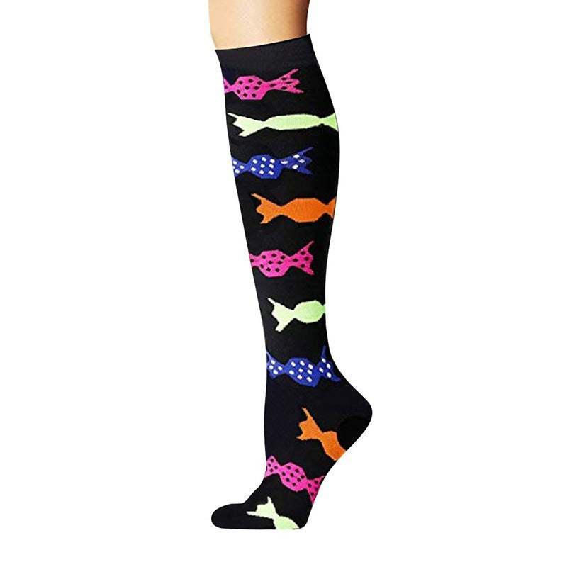 Compression Socks Knee High Men Sports Socks 20-30mmHg Edema Diabetes Varicose Veins Running Women Marathon Compression