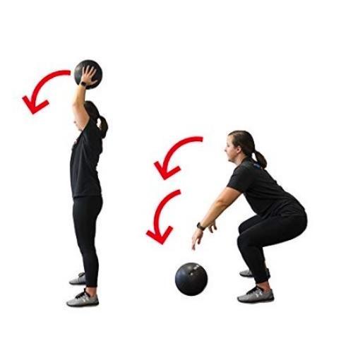 Fitness Slam Ball No Bounce Weights Medicine Ball Heavy Duty Rubber Power Strength Training Fitness Gym Home Workout Equipment Core Ab Exercises Bootcamp MMA Boxing