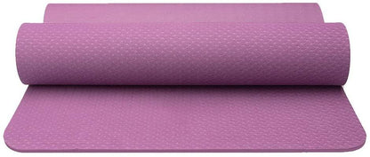 TPE瑜伽垫，防滑运动垫，适用于瑜伽、普拉提和其他运动，加宽尺寸183厘米 x 61厘米，厚度6毫米（1/4英寸），带背带