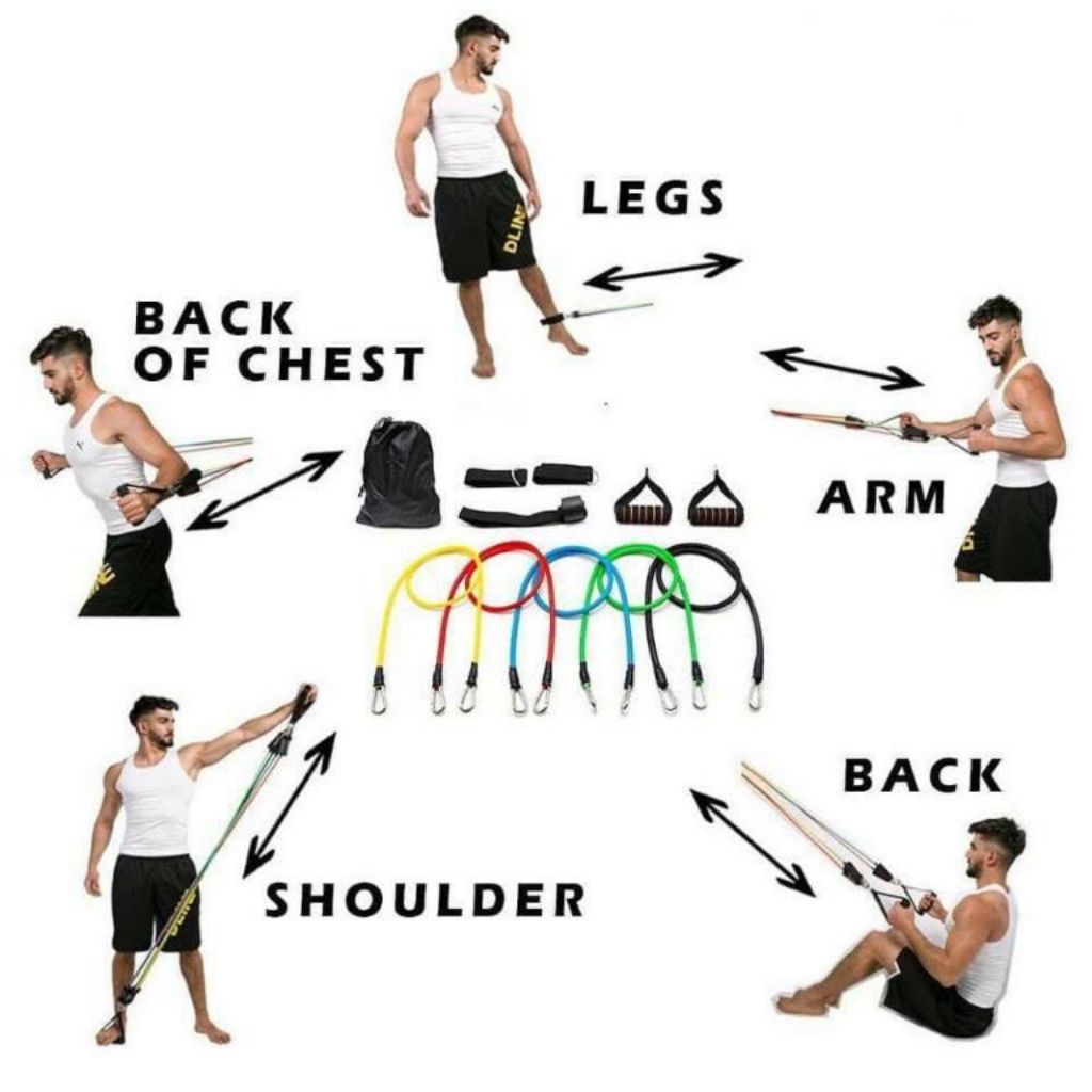 11 piece resistance Band p90x