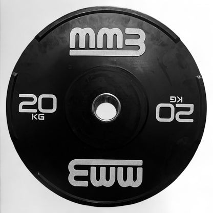 MMB Irak Black Bumper Olympic Bumper Weight Plate (1 pair)