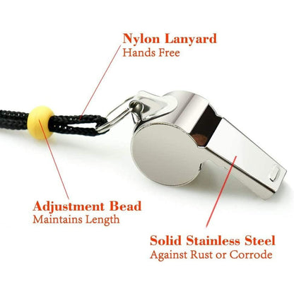 2 Pack Stainless Steel Sports Whistles