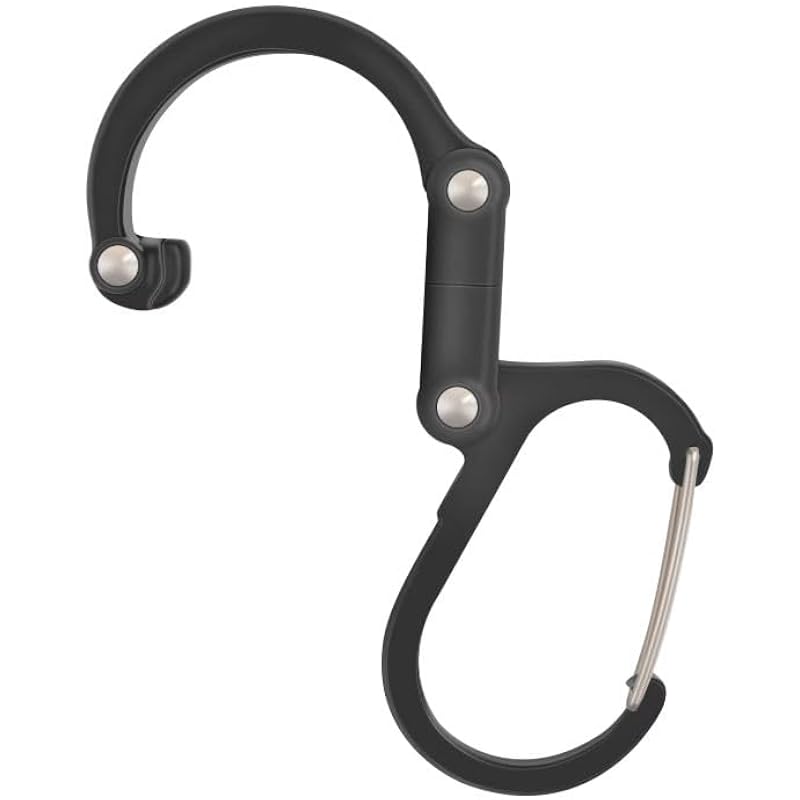 Garu Clip 360 – Versatile 3-in-1 Rotating Carabiner & Gear Hook for Hands-Free Storage