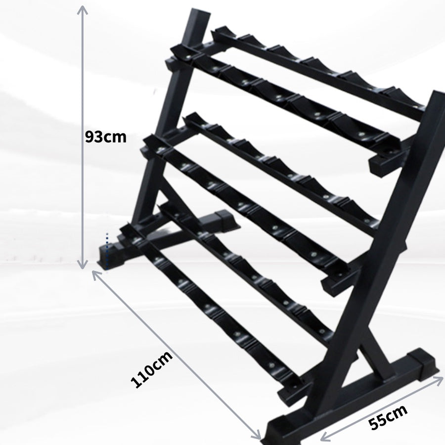 3 Tier Dumbbell Rack With Saddle