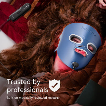 红光治疗面膜，280颗LED灯珠，三芯片LED，4种光照模式，遥控器，含护目镜，FDA认证家用专业护肤设备