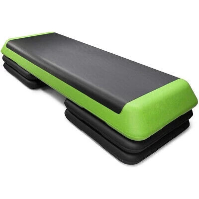 Paton Aerobic Exercise Workout Step Platform Health Club Size with Adjustable Risers Included and Extra Risers Options