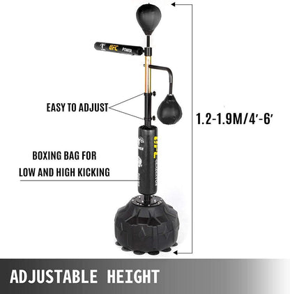 MMB Reflex Punching Bag 360 Spinning Bar Boxing Speed Trainer Dual Bag