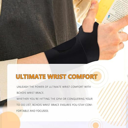Ultra-Thin Elastic Wrist Brace for TFCC, Carpal Tunnel & Tendonitis – Fits Both Wrists (3 Colors)