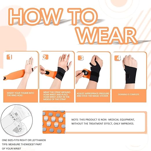 Ultra-Thin Elastic Wrist Brace for TFCC, Carpal Tunnel & Tendonitis – Fits Both Wrists (3 Colors)