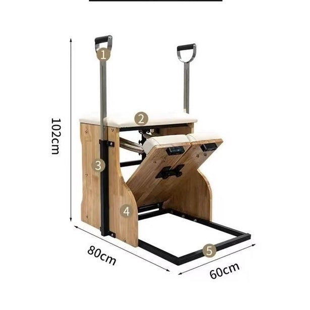 KKOCH Solid Wood Pilates Equipment Set Wunda Chair Reformer Tower Spine Corrector Ladder Barrel Cadillac Trapeze Table