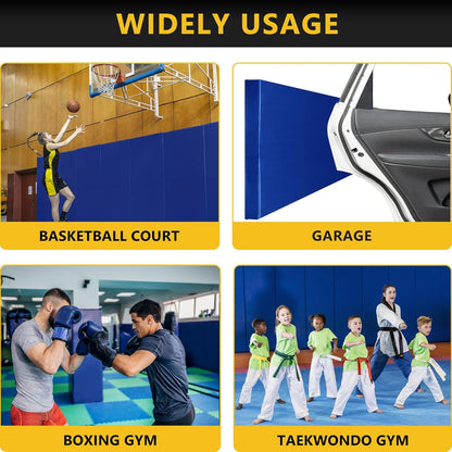 Gym Wall Pads, Protective Wall Padding for Gym, Boxing, Garage, Basement, Kids Playroom, Basketball Court Wall-Mounted Hoop, 2" Thick Wall Cushion Mat