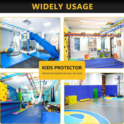 Gym Wall Pads, Protective Wall Padding for Gym, Boxing, Garage, Basement, Kids Playroom, Basketball Court Wall-Mounted Hoop, 2" Thick Wall Cushion Mat