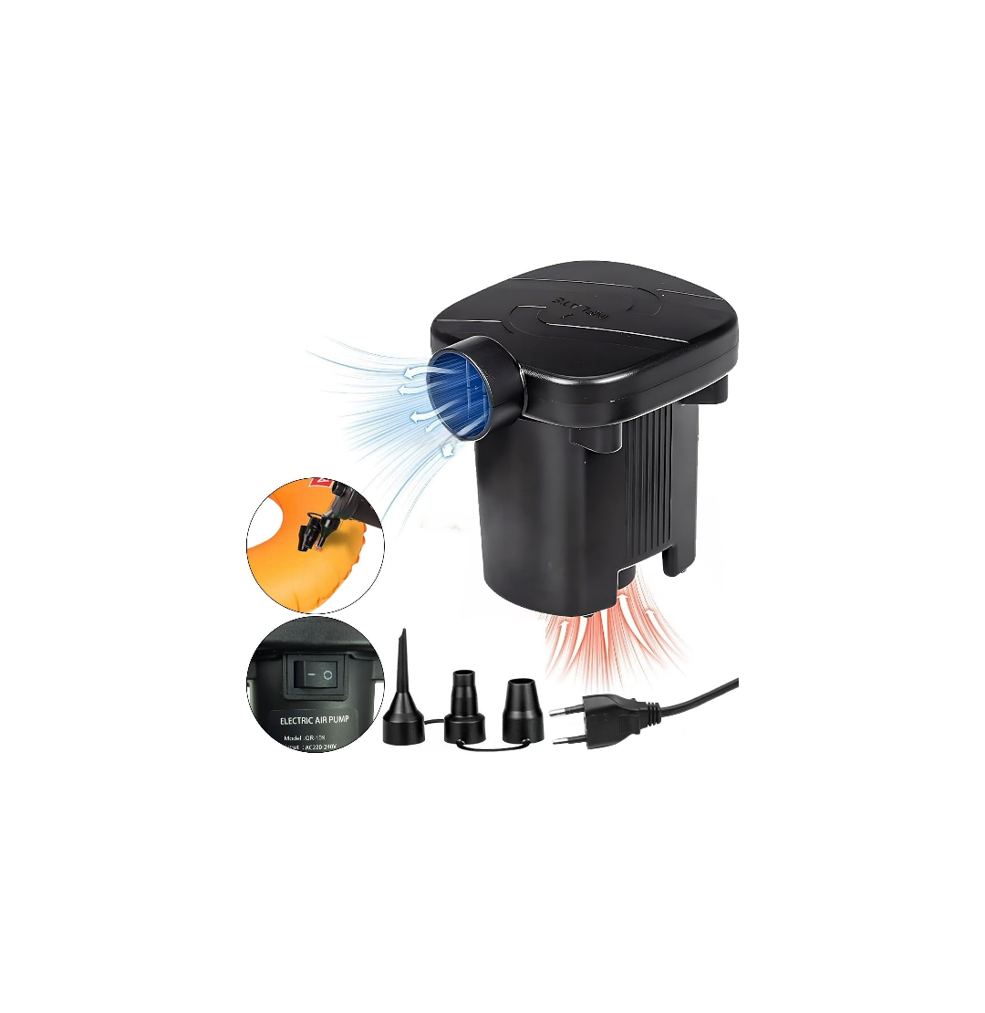Electric automatic compressor pump Lebecom Air Pump GR-109 for inflating air mattresses, balls and Boats 3 adapters 220v From the  mains