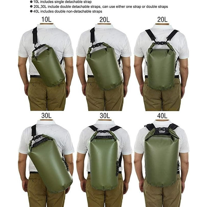 Floating Waterproof Dry Bag 5L/10L/20L/30L/40L, Roll Top Sack Keeps Gear Dry for Kayaking, Rafting, Boating, Swimming, Camping, Hiking, Beach, Fishing