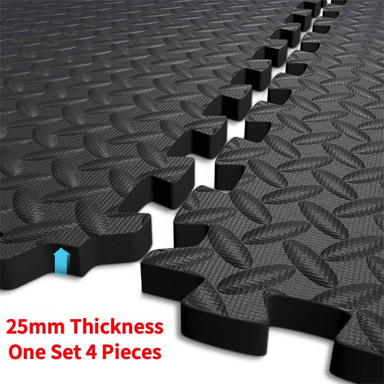 EVA 30cm Mat Set Black 16 Pieces