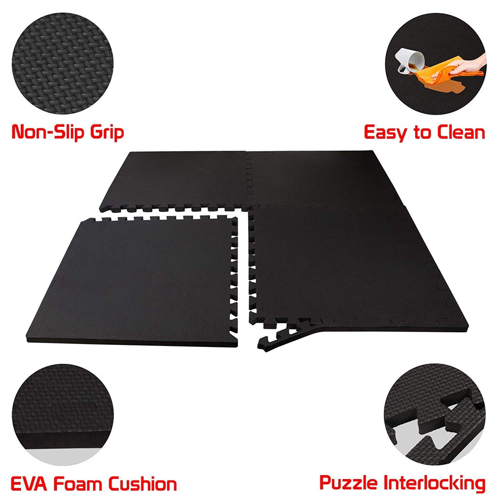 EVA 30cm Mat Set Black 16 Pieces