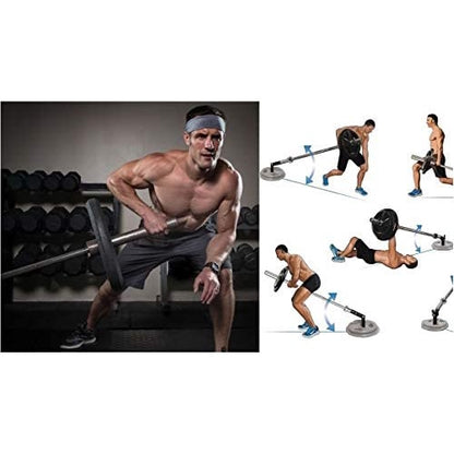 Landmine Attachment Workout T-Bar Row Platform, Barbell T-Bar Row Plate Post Insert Landmine Full 360°Swivel & Easy to Install, Easy Use in Small Spaces, Great for Back Exercises & Entire Body Strength