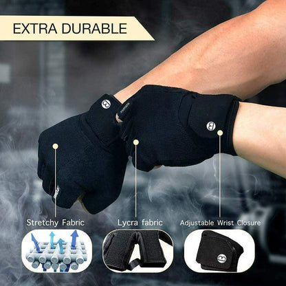 Moamoaboa Workout Gloves for Men and Women, Exercise Gloves for Weight Lifting, Cycling, Gym, Training, Breathable and Snug fit