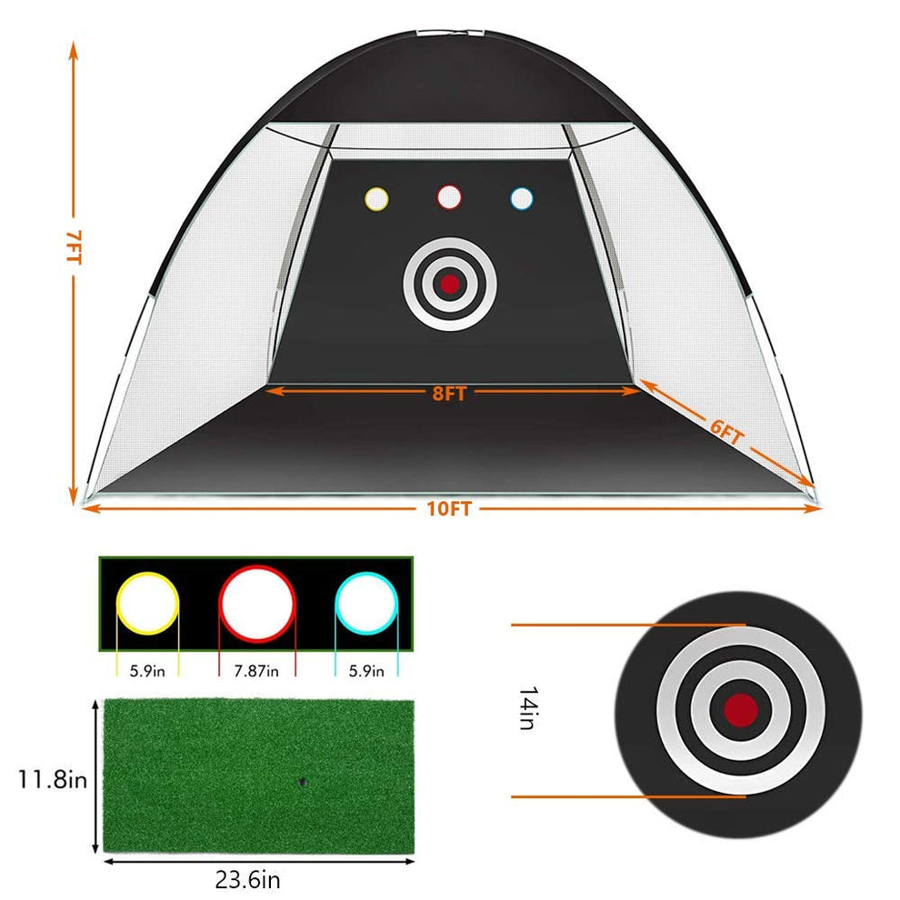 Golf Practice Net 10x7ft Golf Hitting Aids Nets for Backyard Driving C ...