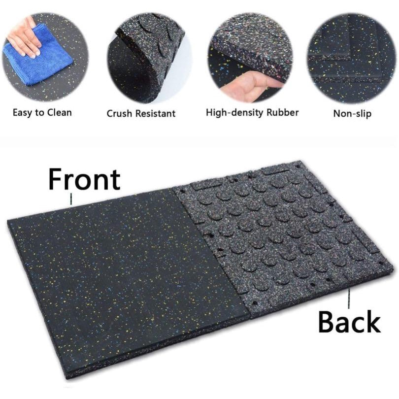 Rubber gym mats High Density EPDM Rubber Tile Mat With Connector 20mm Thickness Crossfit Gym Flooring