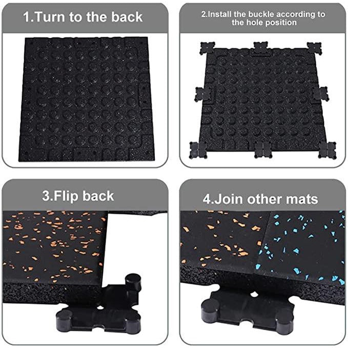 Rubber gym mats High Density EPDM Rubber Tile Mat With Connector 20mm Thickness Crossfit Gym Flooring