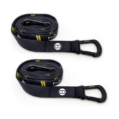 MMB Kara Quick Adjust Numbered Straps for Gymnastic Rings - Carabiner System Full Body Workout, Calisthenics, and Home Gym