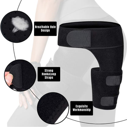 Hip Brace for Sciatica Pain Relief | SI Belt/Sacroiliac Belt | Hip Pain| Compression Wrap for Thigh, Hamstring, Joints, Arthritis, Pulled Muscles | For Men, Women