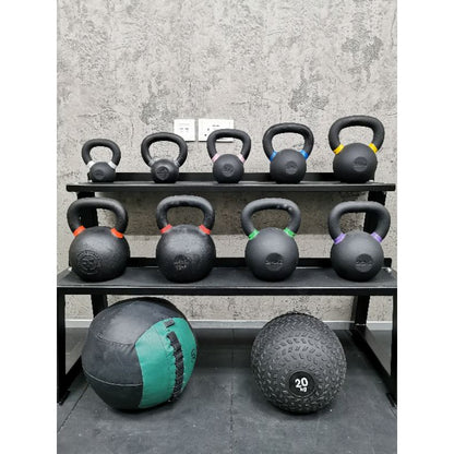 MMB Black Powder Coated Hardstyle Cast Iron Kettlebell