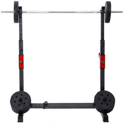 Home Squat Stand Power Rack, Telescopic Adjustable Width Barbell Rack Weightlifting Rack, Multi Function Indoor Strength Training Equipment