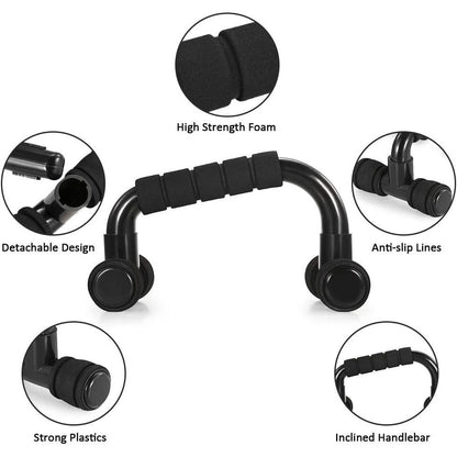5-in-1 AB Wheel Roller Kit with Push-Up Bar, Knee Mat, Jump Rope and Hand Gripper - Home Gym Workout for Men Women Core Strength & Abdominal Exercise