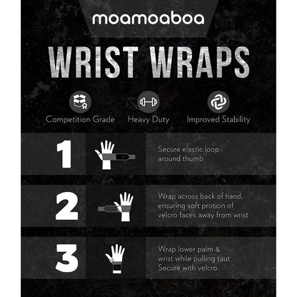 MMB Karpo Weightlifting Wrist Wraps (Competition Grade) 45cm Professional Quality Wrist Support with Heavy Duty Thumb Loop - Best Wrap for Powerlifting, Strength Training, Bodybuilding