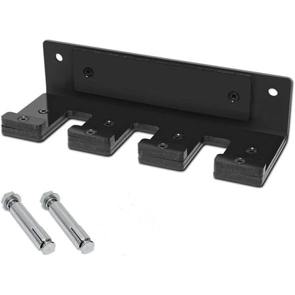 MMB Kata Vertical Olympic 3 Barbell Holder - 3 Bars Wall Mounted Barbell Storage Rack (Black)