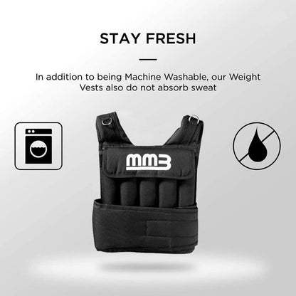 MMB Pano Adjustable Weight Vest - 20kg, 30kg Weight Loss Running Gym Training
