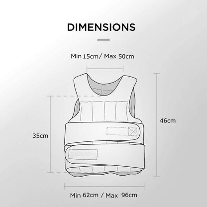 MMB Pano Adjustable Weight Vest - 20kg, 30kg Weight Loss Running Gym Training