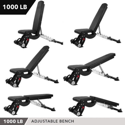 MMB 2000 Adjustable Gym Bench - Incline, Decline, Flat Workout Benches