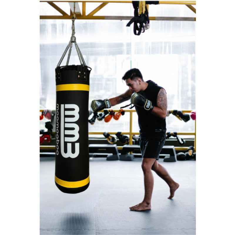 MMB Vonas Gold Leather Boxing Gloves Twin Straps
