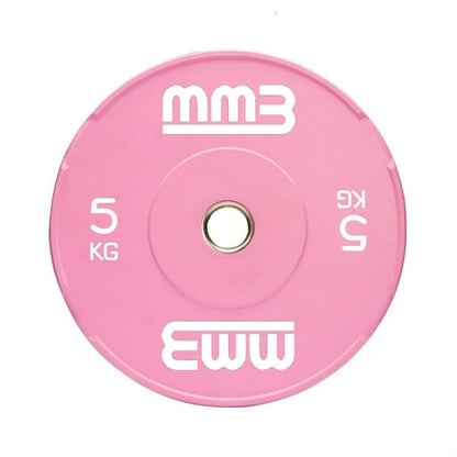 MMB Toxo Olympic Bumper Weight Plate Bia Series Pink 5kg Full Rubber