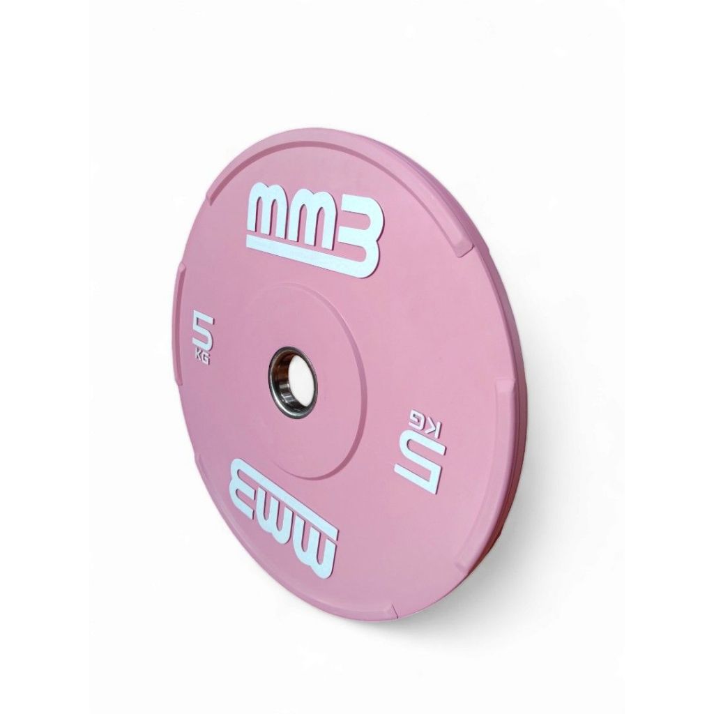 MMB Toxo Olympic Bumper Weight Plate Bia Series Pink 5kg Full Rubber