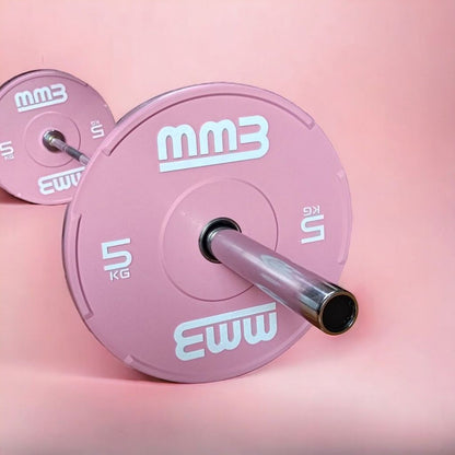 MMB Toxo Olympic Bumper Weight Plate Bia Series Pink 5kg Full Rubber