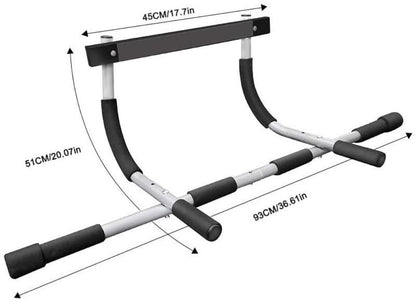 No Drill Pull Up Bar Easy Install Total Upper Body Workout