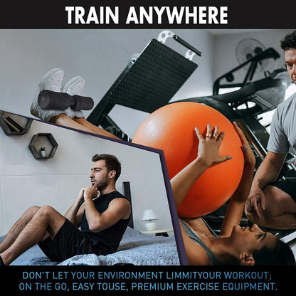 Nordic Hamstring Curl Strap - Premium Home Workout Gear - 10 Second Setup Nordic Curl - Rated for 300+ pounds - Used for Hamstring Curls, Spanish Squats, Ab Workout, Nordic Curl