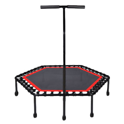 Trampoline with Adjustable Handle Bar for adult Fitness Bungee Rebounder Exercise Jumping Cardio Trainer Workout / Gym Home Strength Training Mini trampoline